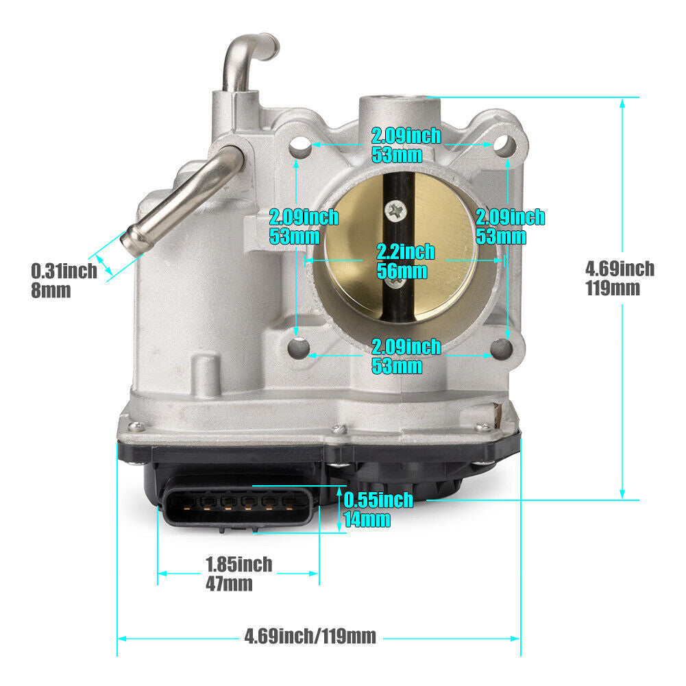 ya 2 6.26.2 Throttle Body for Toyota Yaris Base Sedan 4-Door 2008 2009 - 2012 1.5L 22030-21030