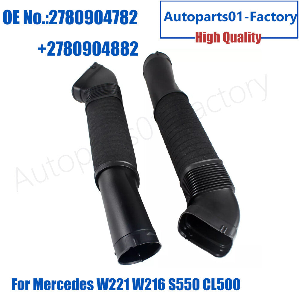 ya 5 8.7 1Pair L+R Air Intake Pipe Inlet Air Hose for Mercedes-benz W221 W216 S550 CL500
