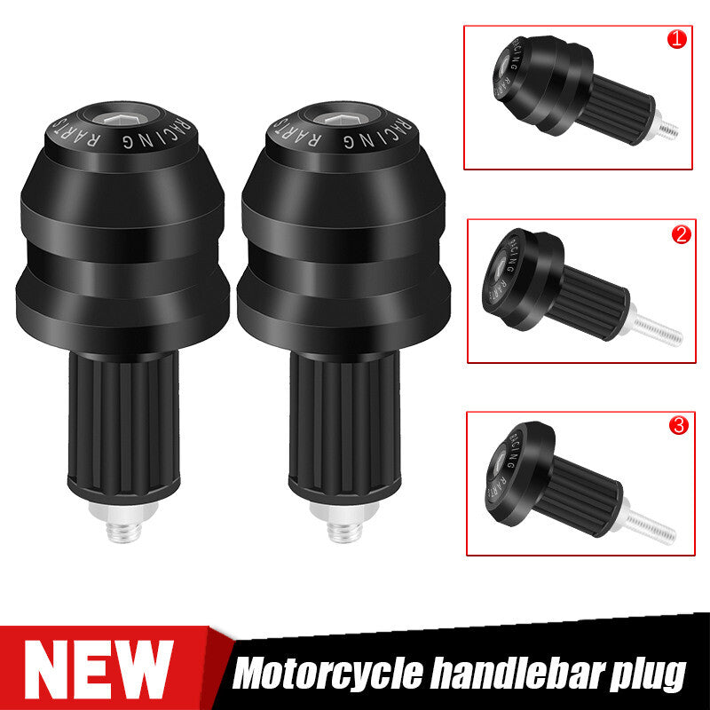 ya 3 6.25 Universal Motorcycle Handlebar Bar End Plug Caps Grips Slider 7/8 Aluminum 2pcs