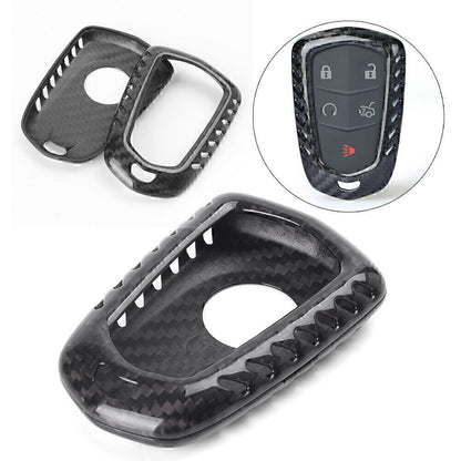 ya 5 8.7 Remote Key Fob Shell for Cadillac CTS ATS V SNAP Carbon Fiber Case Auto Car