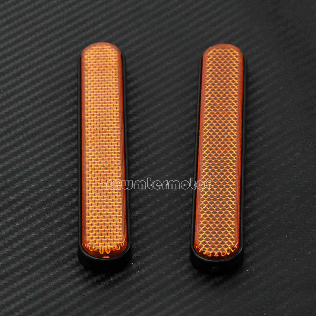 ya 12 5.21 Front Rear Amber Reflector Sticker Saddlebag Latch Fork Fit for Harley Low Riders