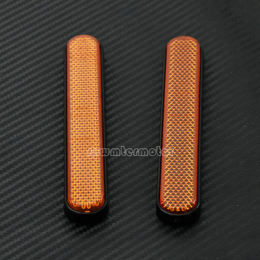 ya 12 5.21 Front Rear Amber Reflector Sticker Saddlebag Latch Fork Fit for Harley Low Riders