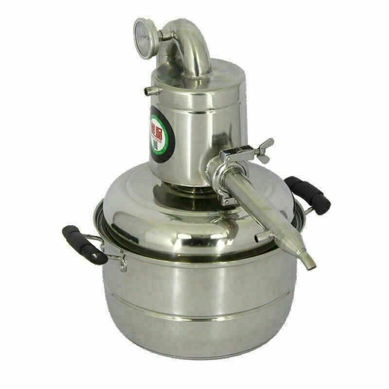 ya 26 220v 15L/4Gal Alcohol Distiller Moonshine Still Herb Essential Oil Kit Alembic