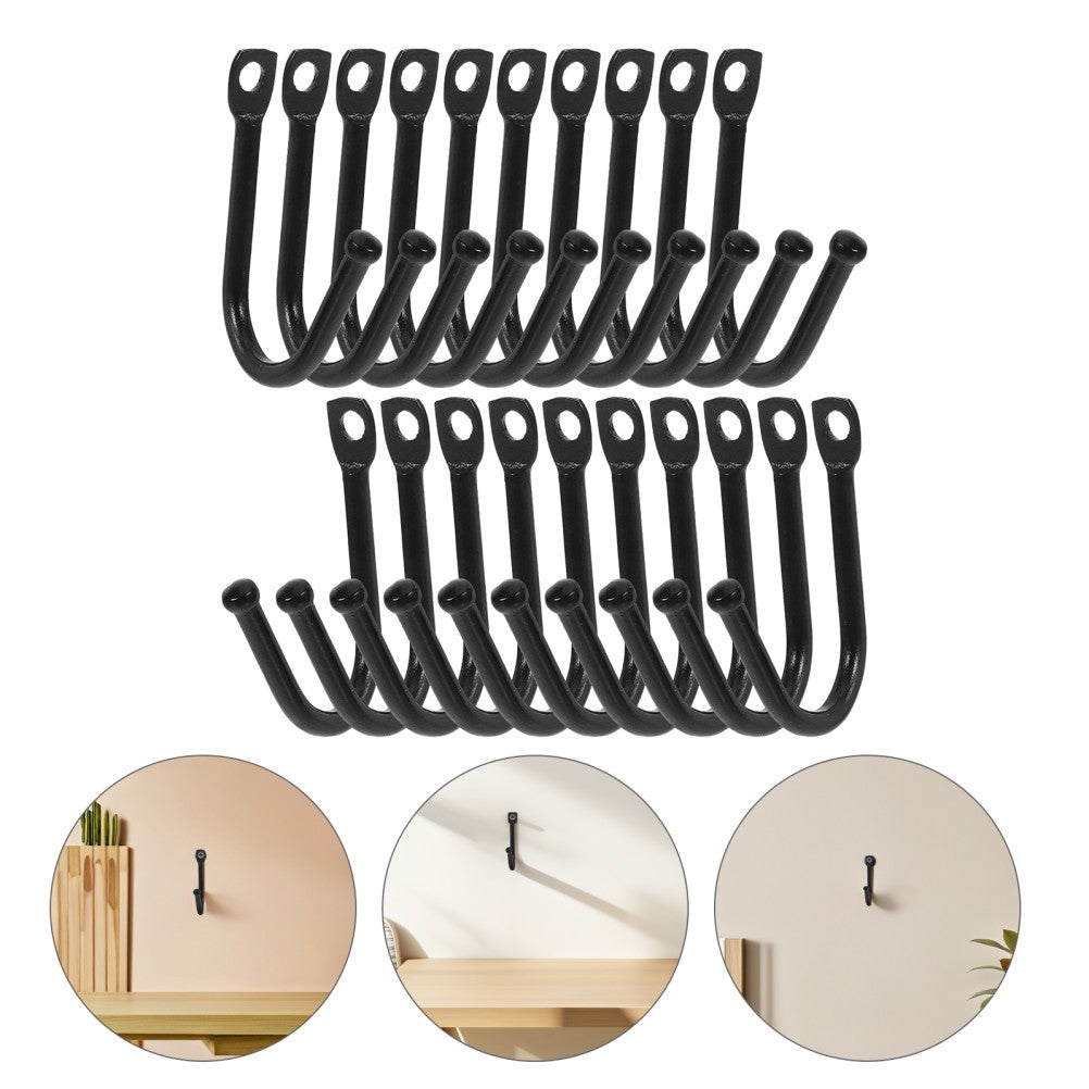 ya 5 8.7 40 Pcs Antique Iron Hook Cast Wall Hooks for Garage Bathroom Decorative