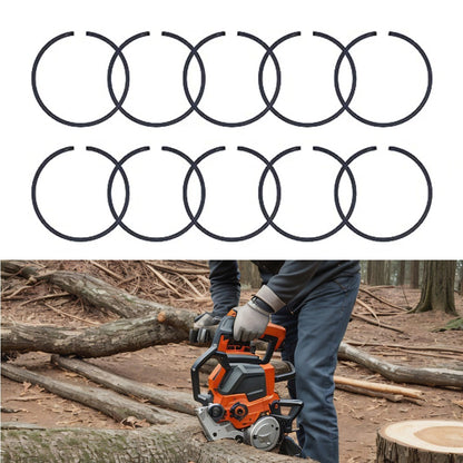 ya 17 Compatibility Set of Ten Piston Rings at 46mm for Various Chainsaw Models