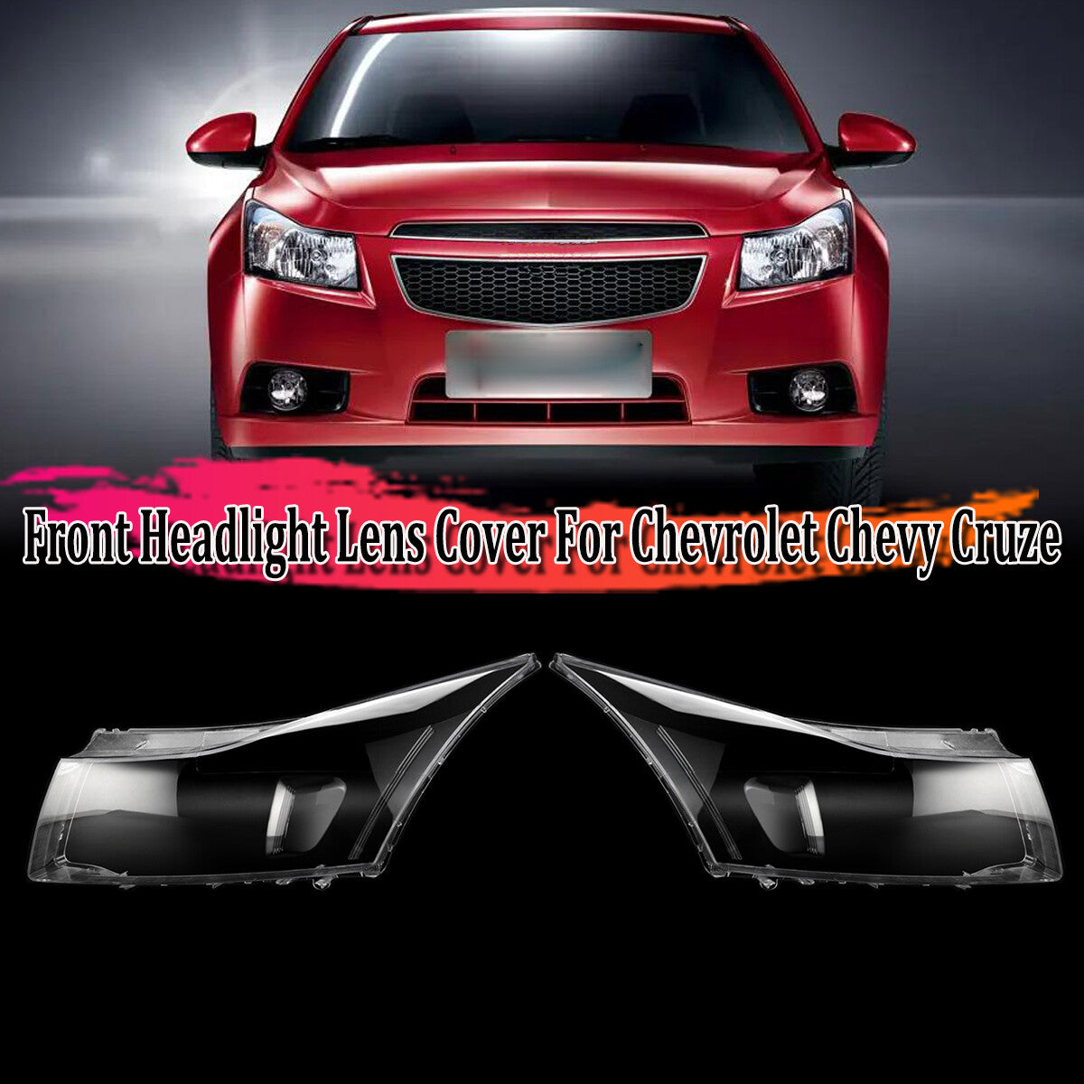 ya 13 5.27.2 Pair Front Headlight Lens Replacement Cover For 2011- 2014 for Chevrolet for Chevy for Cruze