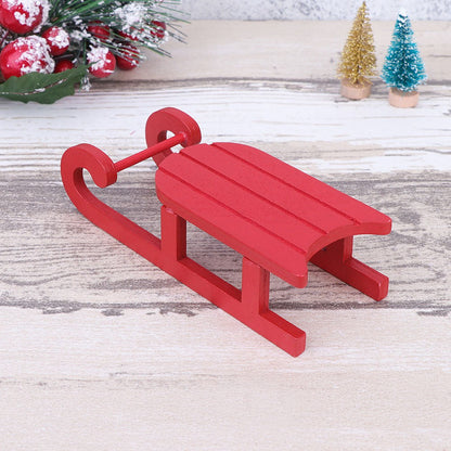 ya 25 4 Pcs Sleigh Hangings Wood Sled Decorations ature for Crafts