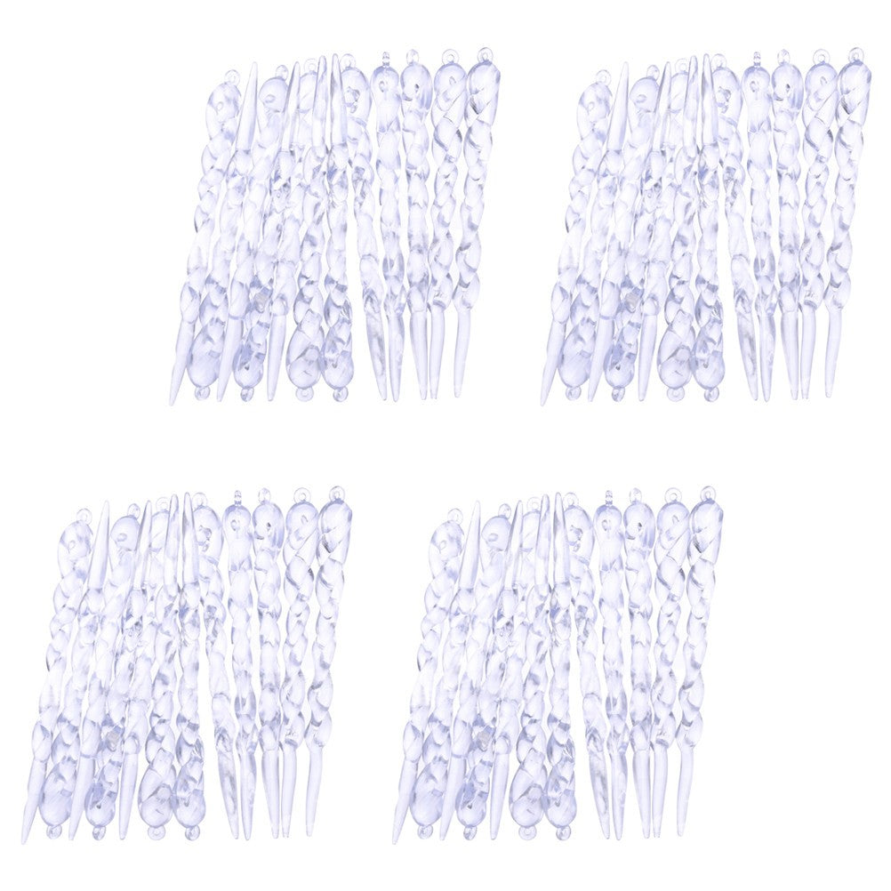 ya 25 48 Pcs Tiny Or ments Transparent Pendant Decoration Icicles