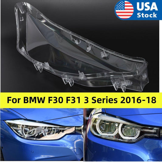 ya 13 5.27.2 1 Pair Car Headlight Headlamp Lens Cover for BMW F30 F31 3 Series 2016-2018