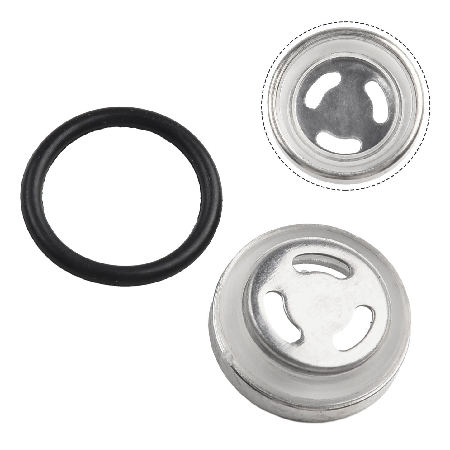 ya 5 8.7 Metal/ABS 18mm Motorcycle Brake Master Cylinder Reservoir Sight Glass Len Gasket
