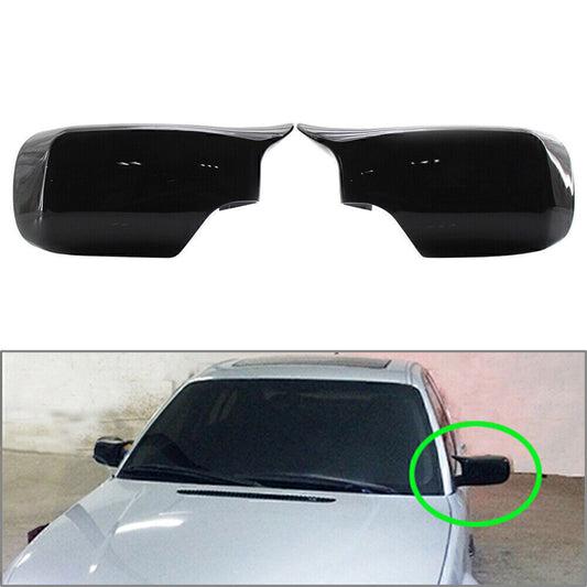 ya 7 6.10 Glossy Black Car Rear view Mirror Cover Shell Fit for BMW E46 4 door 3 Series 98-05