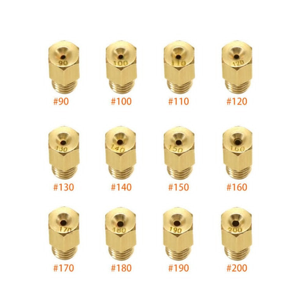 ya 3 6.23 12pcs/Set Carburetor Main Jet For Mikuni VM For TM Carb#90-#200 Jets Motorcycle