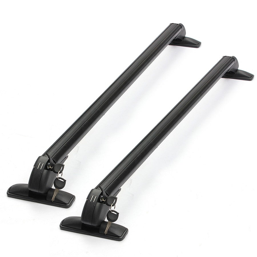 ya 5 8.7 Lockable Car Roof Rack Cross Bar Side Rails Bars Luggage Carrier Kits Universal