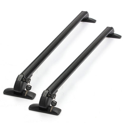 ya 5 8.7 Lockable Car Roof Rack Cross Bar Side Rails Bars Luggage Carrier Kits Universal