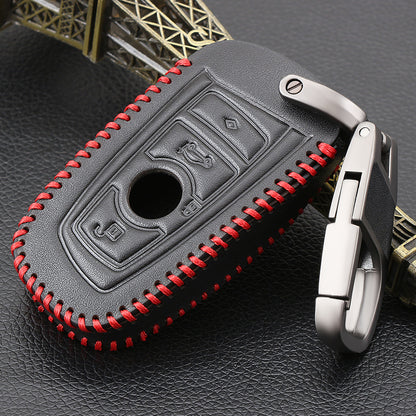 ya 5 8.7 Buttons Leather Car for Smart Key Fob Case Protector for BMW 1 2 3 5 6 7 F30 X3 M5