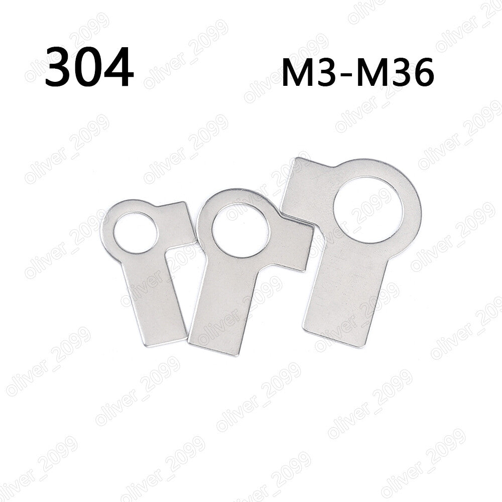 304 Stainless Steel Tab Washers With Long Tab and Wing M3 M4 M5 M6 M8 M10 M36