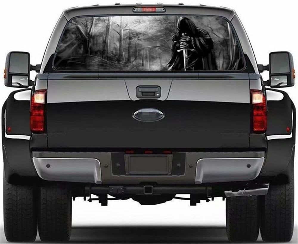 ya 1 7.8 Car Rear Window Sticker Black Forest Death Decal for Trucks SUV Bumper 135x36 cm