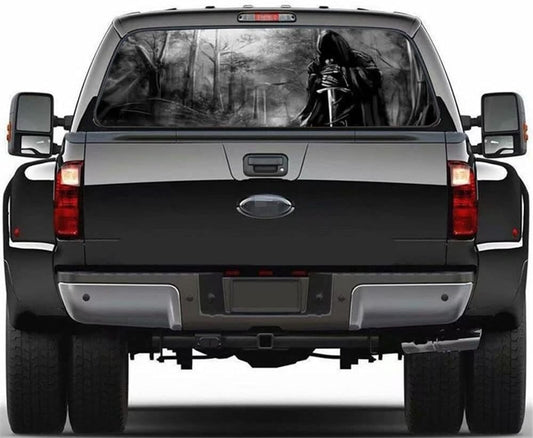 ya 1 7.8 Car Rear Window Sticker Black Forest Death Decal for Trucks SUV Bumper 135x36 cm