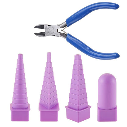 ya 25 5Pcs Multi Size and Shape Mandrels Chain Nose Pliers Mandrel Wire Wrapping Tool