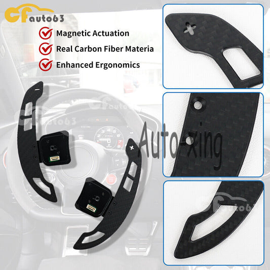 ya 8 5.27 For 2016+ for Audi R8 TT TTRS Magnetic Carbon Fiber Shift Paddles 2PCS New