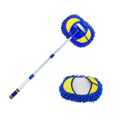 ya 5 8.7 Microfiber Car Wash Brush Mop Kit with stretchable Long Handle Car Cleaning Blue