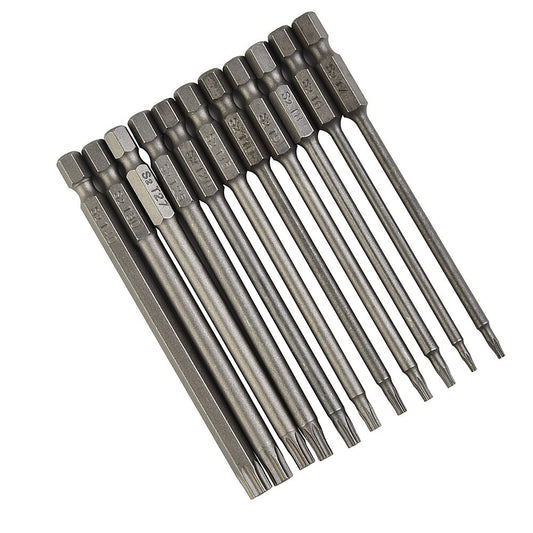 ya 26 11pcs For Torx Screwdriver Bit Set Hex Security Magnetic Head 100MM Extra Long