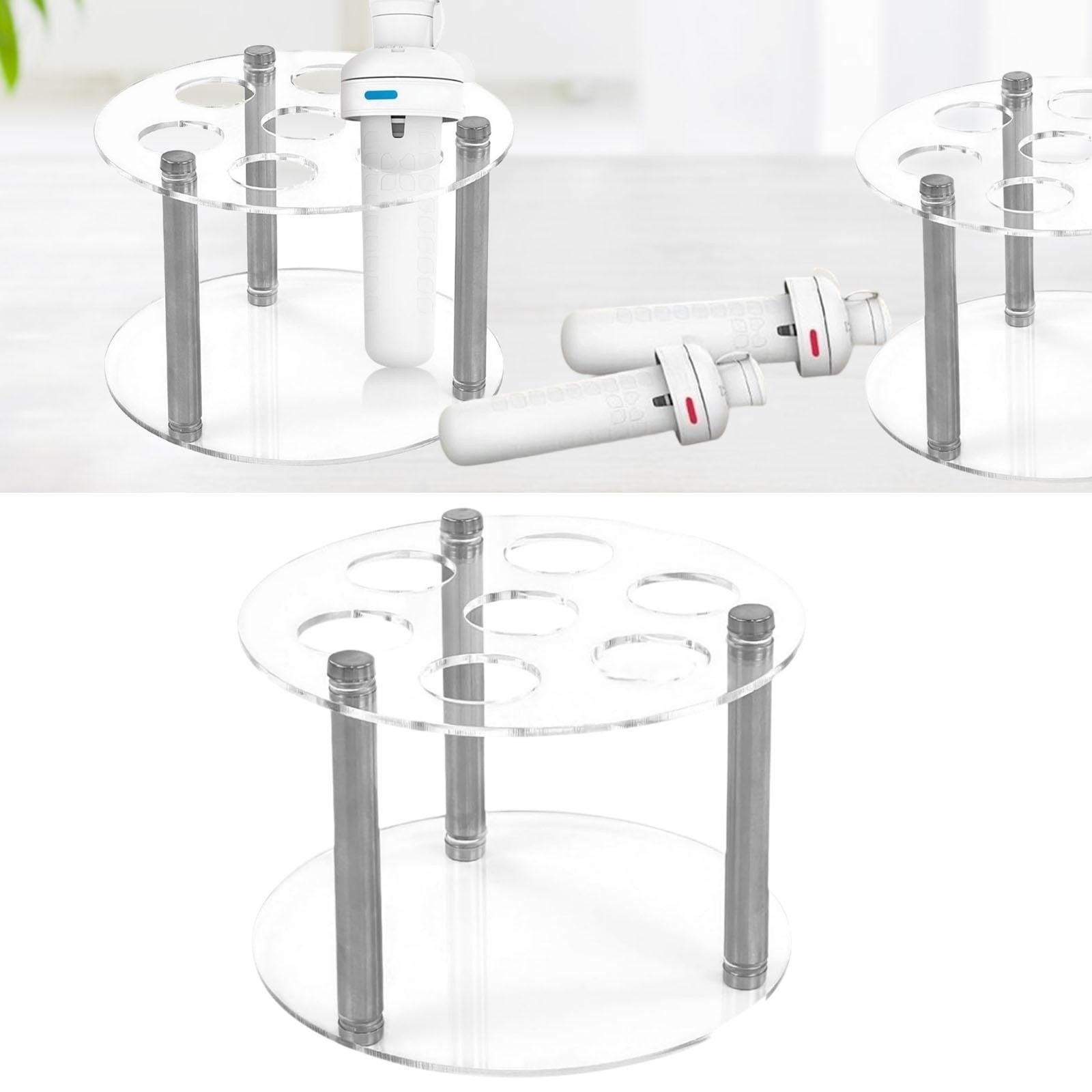 ya 25 Flavor Cartridge Holder Acrylic Water Bottle Stand Case Round Support Stand