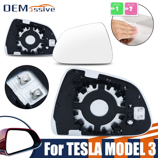 ya 3 6.25.2 for Tesla Model 3 Car 2017- 2024 1PCS Large Vision Left Heated Wing Mirror Glass