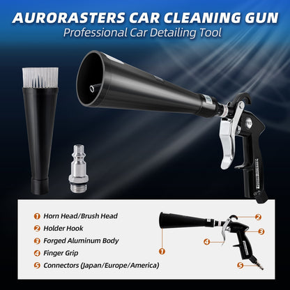 ya 5 8.7 Tornado Car Cleaning Gun Vortex Air Blow Quickly Remove Gun Surface Dirt & Dust