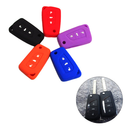 ya 5 8.7 Silicone Key Shell Case Cover 3 Buttons for Toyota for Camry for Corolla Sport 2013 2014