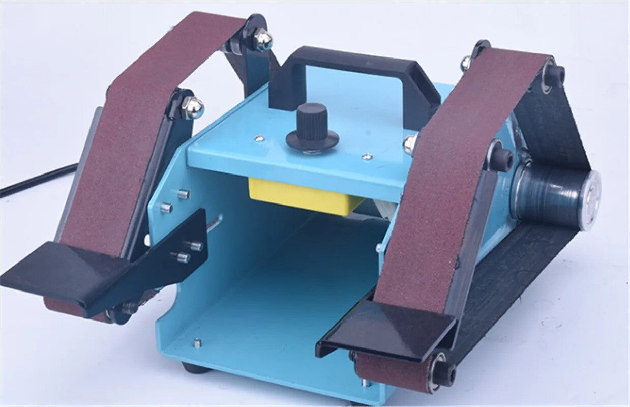 ya 17 950W Double-head Small Desktop Double-axis Belt Machine Double Sanding Machine