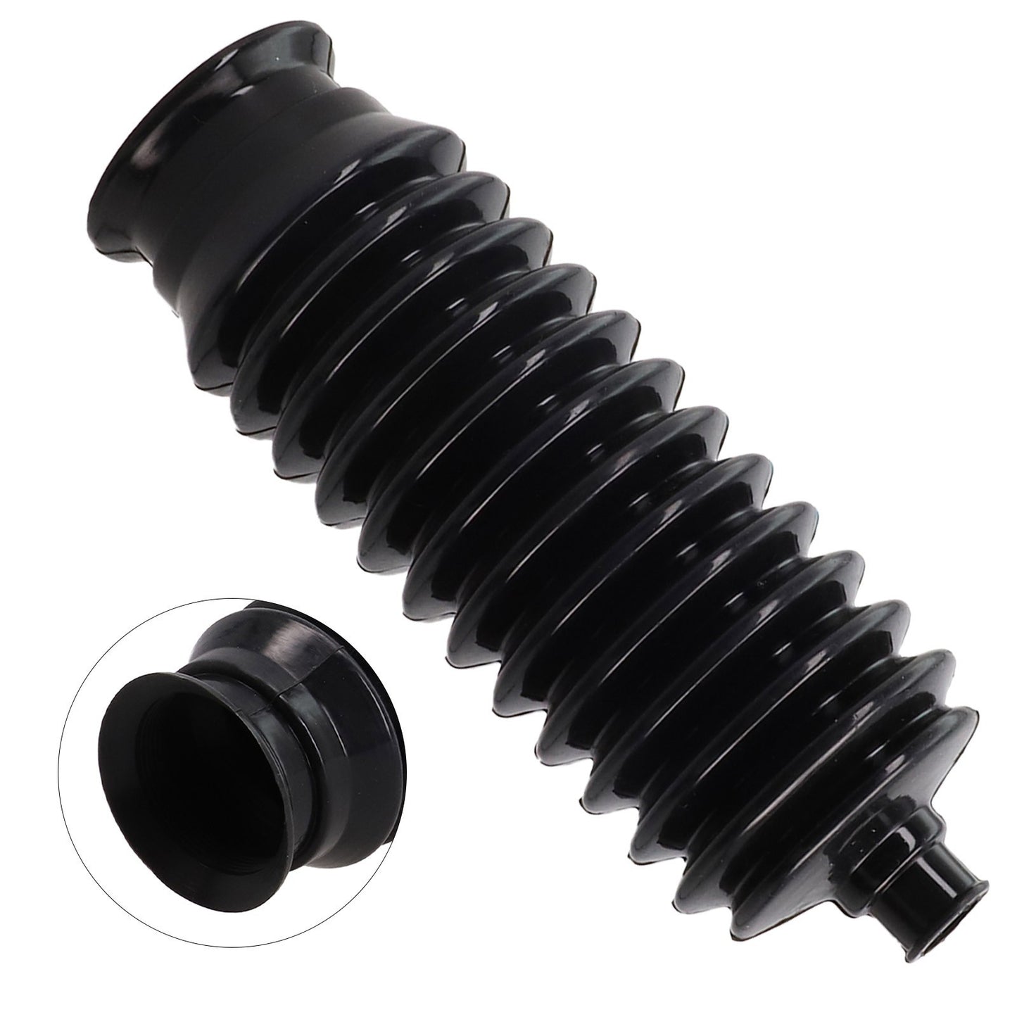 ya 5 8.7 1*Universal Silicone Steering Rack And Pinion Bellows Boot LH&RH Kit Black New