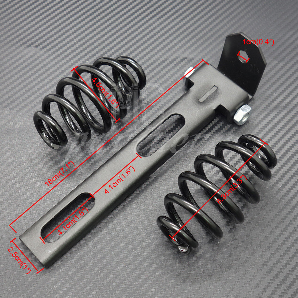 ya 5 8.7 Black Solo for Seat 3 Springs Bracket Mounting Kit for Harley Chopper Bobber Custom