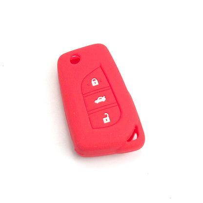 ya 5 8.7 Silicone Key Shell Case Cover 3 Buttons for Toyota for Camry for Corolla Sport 2013 2014