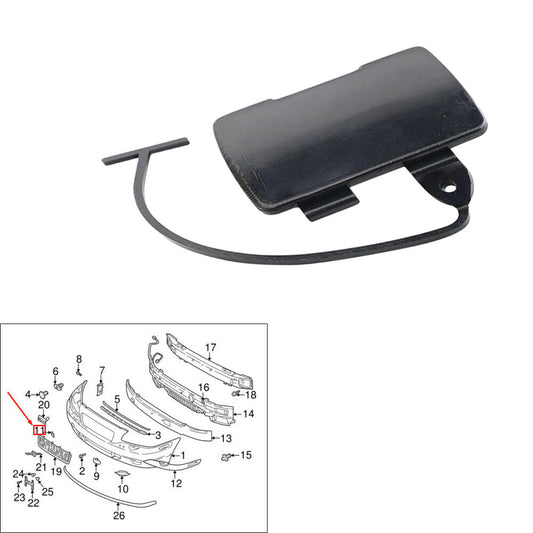 ya 27 6.18 Front Bumper Tow Hook Eye Lid Cover Unpainted Plastic For S80 2004-2006