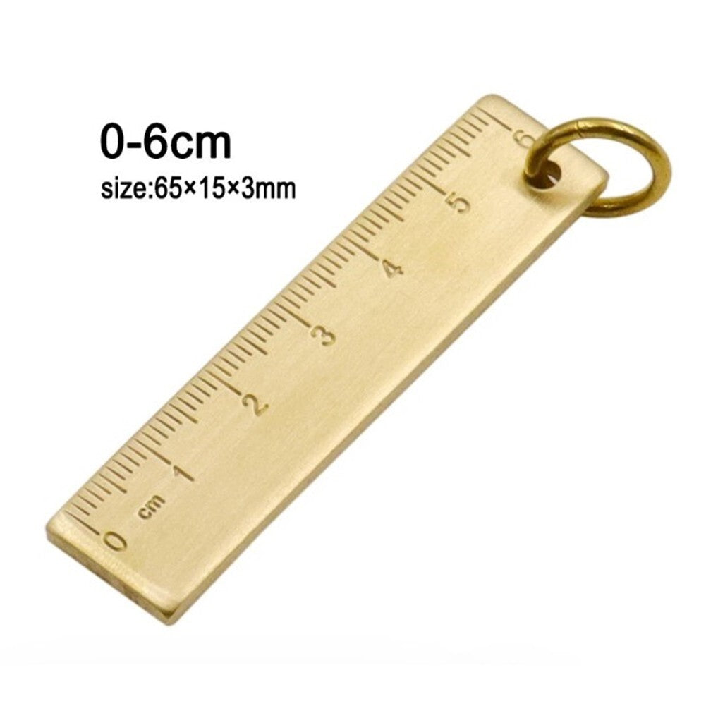 ya 14 1X Small Copper Ruler 3mm Thickened Brass Metal-Ruler Copper Key-Pendant New