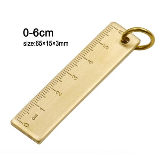 ya 14 1X Small Copper Ruler 3mm Thickened Brass Metal-Ruler Copper Key-Pendant New