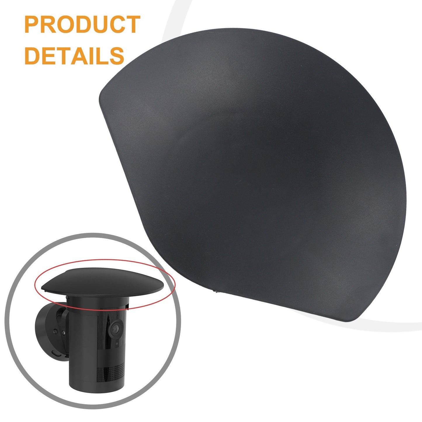 ya 28 For Ring Outdoor Camera Plus Rain Cover Black ABS Weatherproof Protective Case