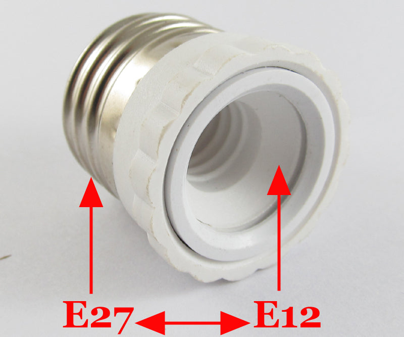 ya 14 10pcs E27 Male to E12 Female Socket Base LED Halogen CFL Light Bulb Lamp Adapter