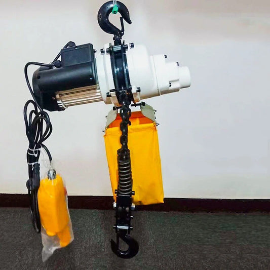 220V/110V Small Crane, Home Portable 1 Ton Chain Hoist, Electric Chain Hoist