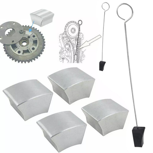 ya 10 5.28 Cam Phaser Lock Repair Kit + Timing Chain Wedge Tool Set for Ford 5.4L 4.6L