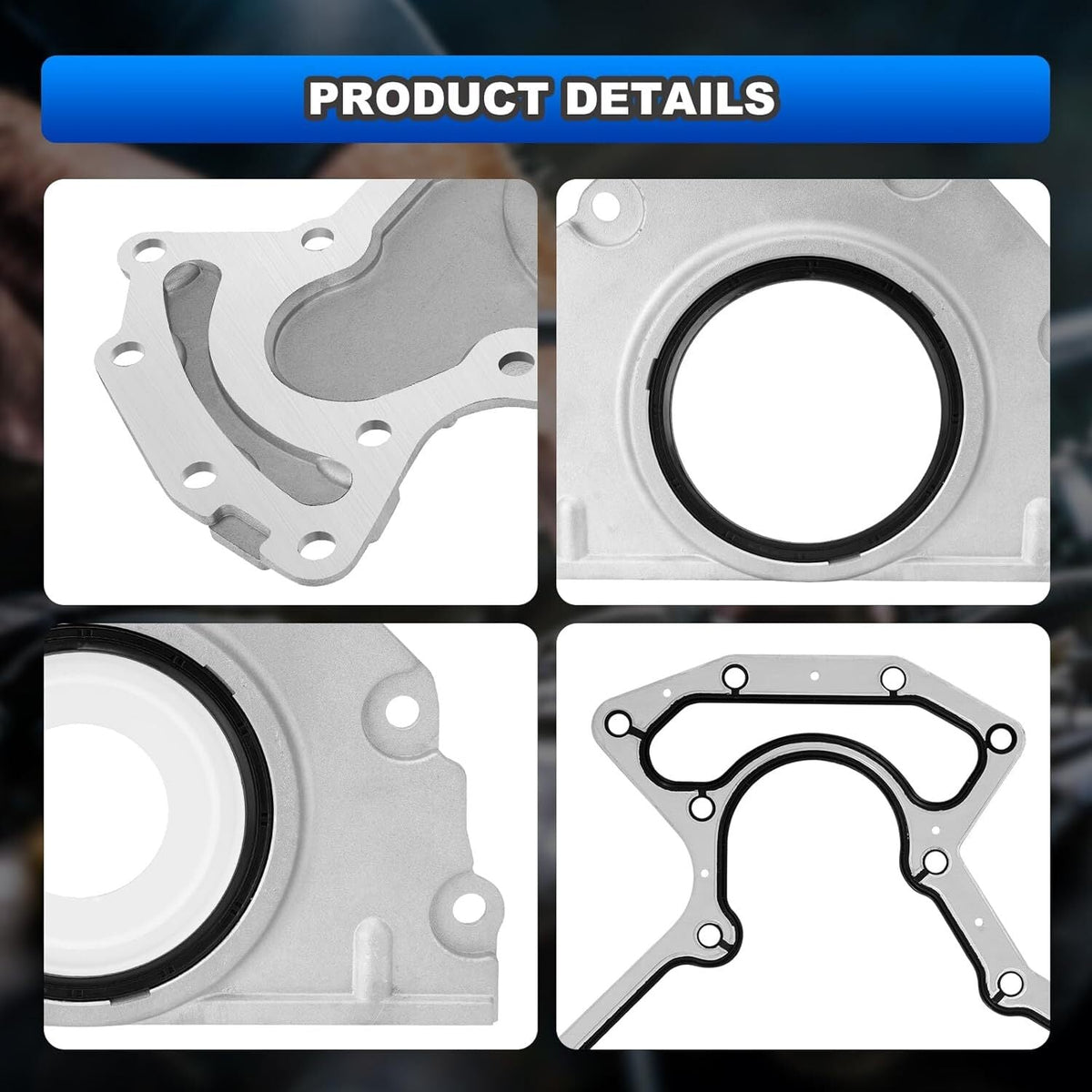 ya 11 10.28 Rear Main Seal Cover Gasket w/ Bolts For GM LS1 4.8 5.3 5.7 6.0 6.2 LM7 for