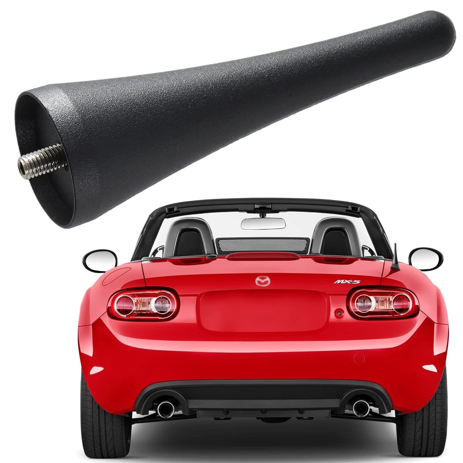 ya 3 6.25 ?? 3.8 inches Aluminum Short Stubby Antenna Mast for Fiat 124 Spider 2017-2022