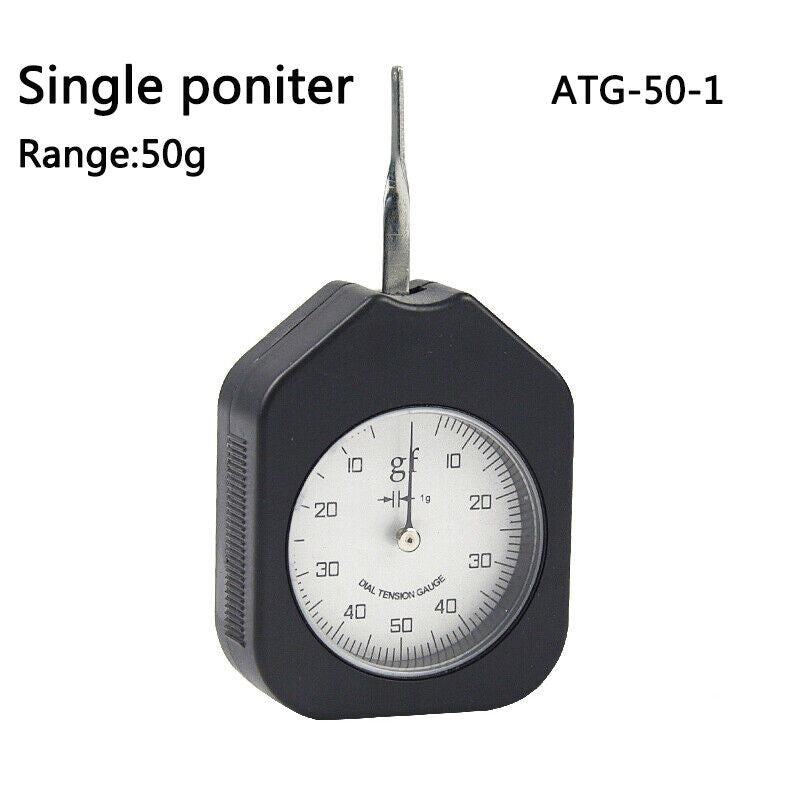 Dial Gram Force Gauge Tension Meter Single Pointer Tensionmeter with 10-50-10g