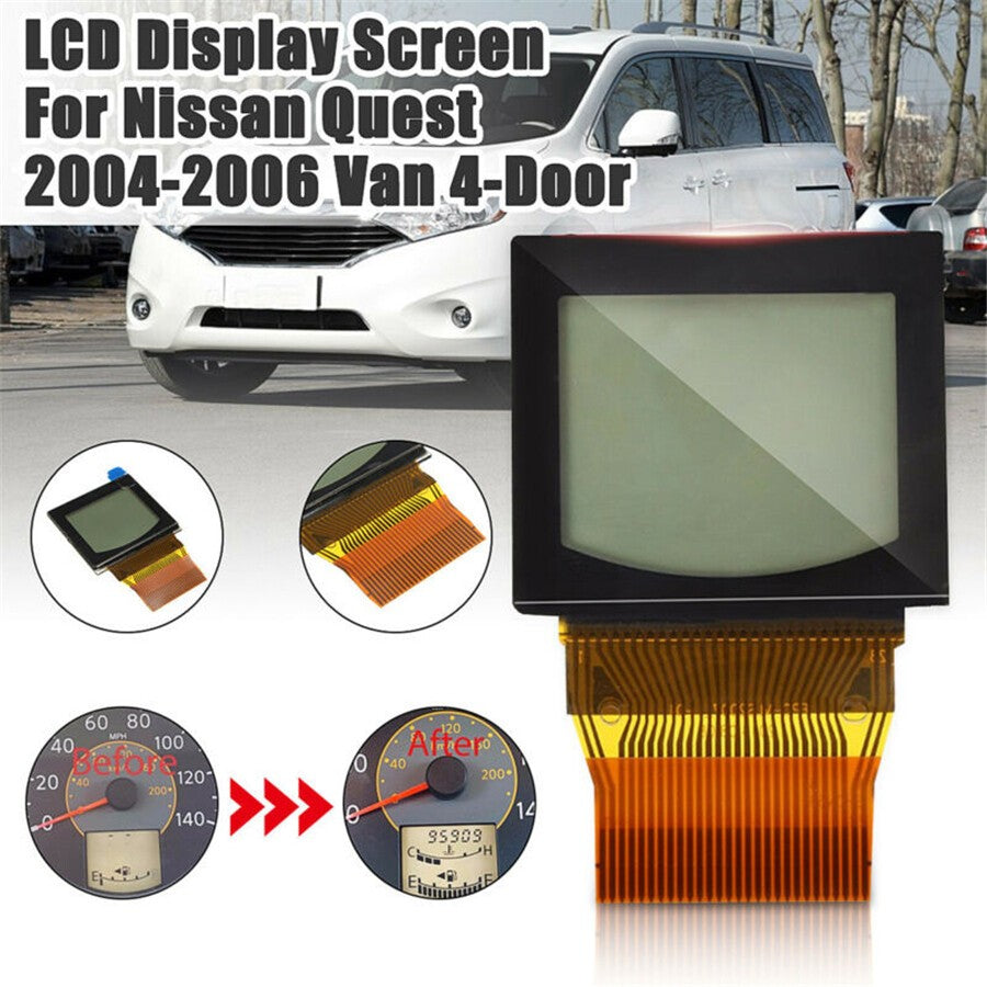 ya 2 6.29 Speedometer Cluster LCD Screen w/ Bonded Ribbon For 04-06 for Nissan Quest 46*42*3mm
