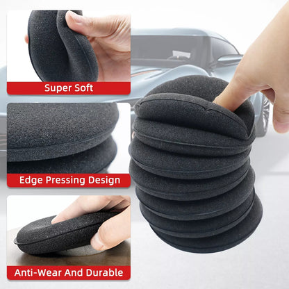 ya 5 8.7 20X Microfiber Foam Sponge Applicator Pads Car Buffing Waxing Polish Wax Cl
