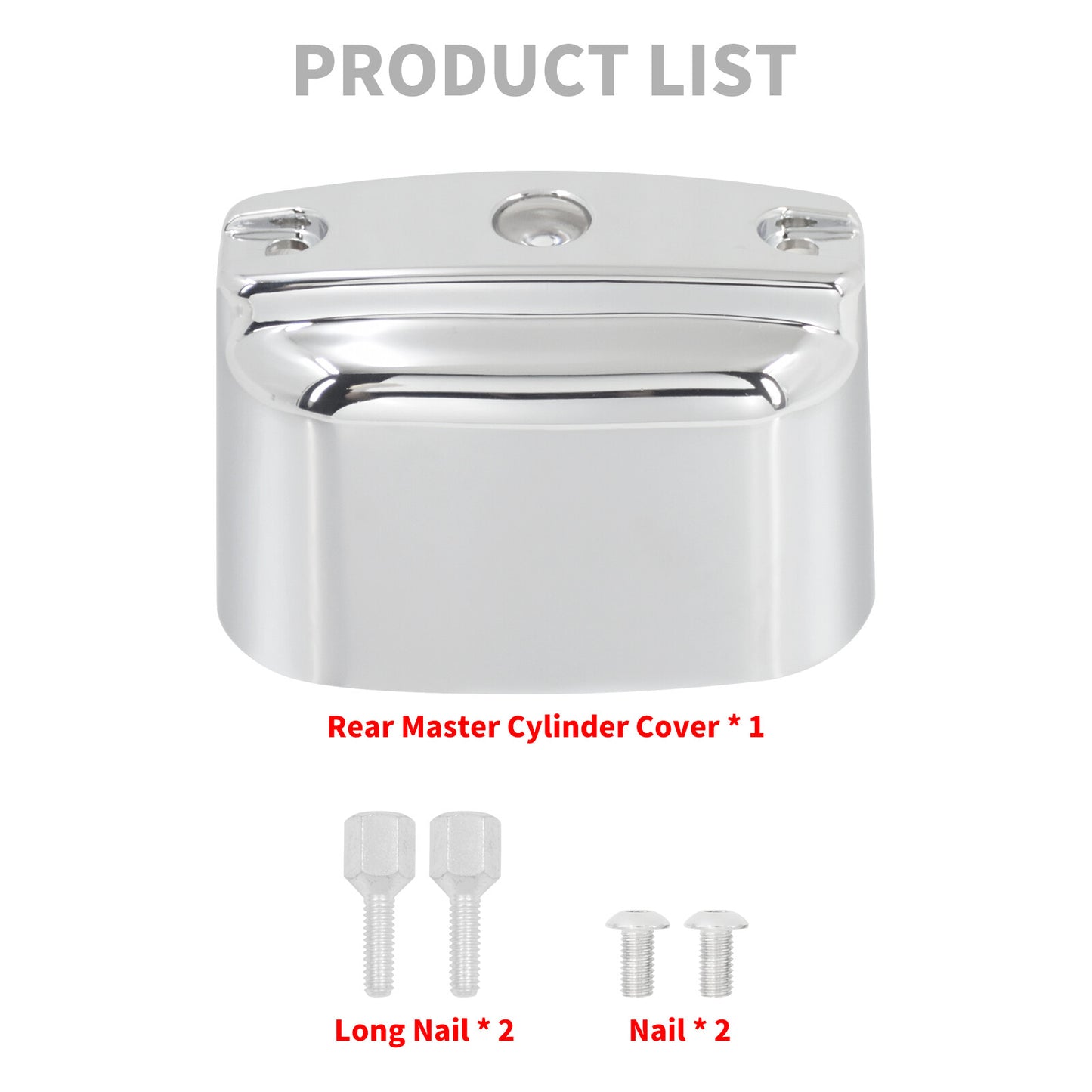 ya 5 8.7 Chrome Rear Brake Master Cylinder Cover for Harley Road Electra Glide 2000-2007
