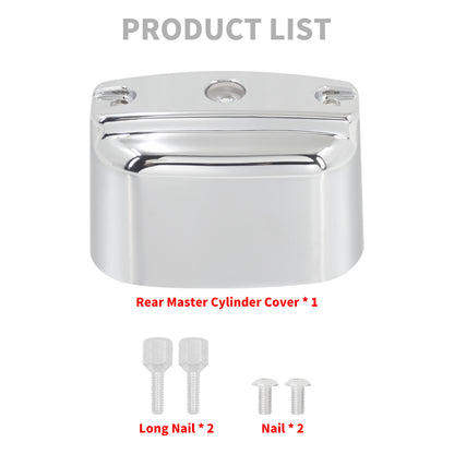 ya 5 8.7 Chrome Rear Brake Master Cylinder Cover for Harley Road Electra Glide 2000-2007