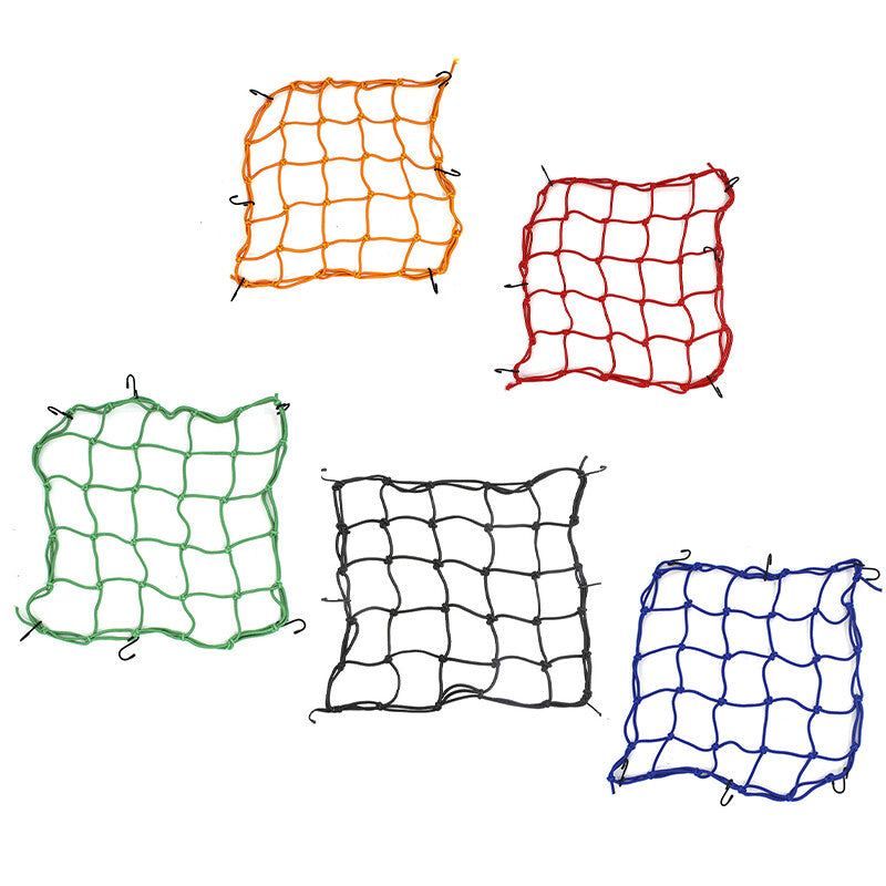 ya 12 5.21 40*40cm Motorcycle Elastic Duffel Bag Cargo Net Strong Webbing Tie Red 