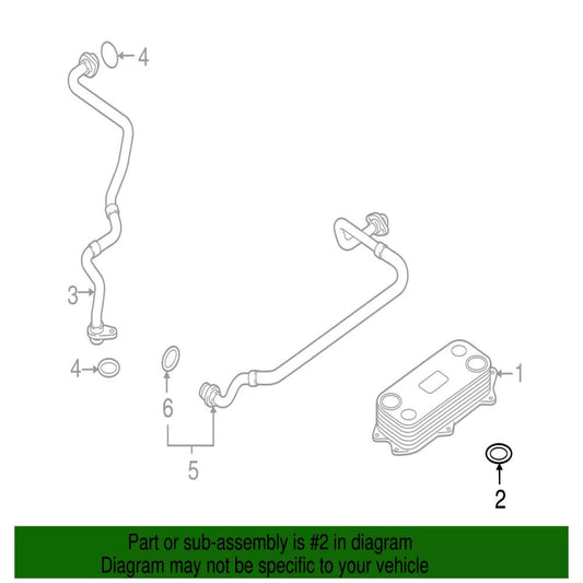 ya 9 6.5.2 N90958101 Engine Oil Cooler Gasket for Audi S6 C6 S8 D3 V10